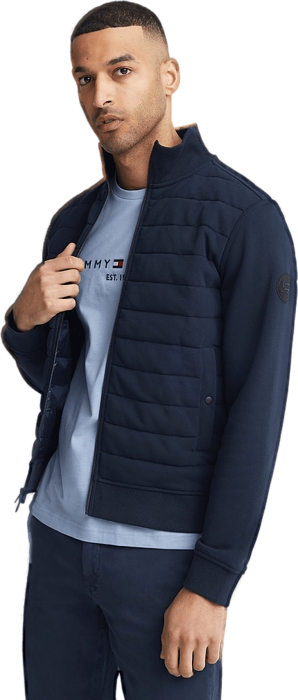 Quilted Fleece, Male, Apparels, jackets, Blue, M
