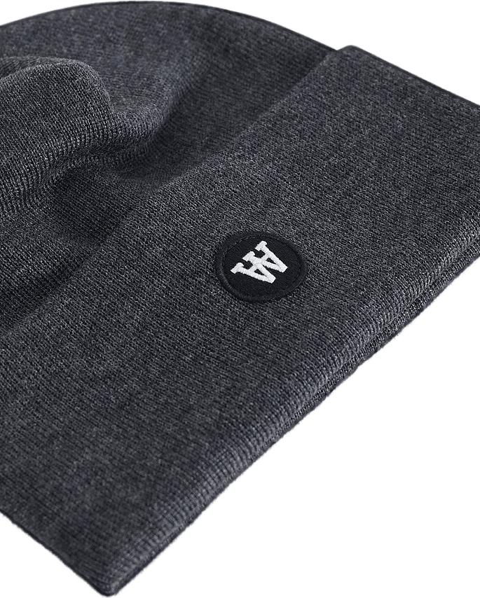 Gerald Tall Beanie Grey Melange, Male, Vêtements, Chapeaux et casquettes, Gris, ONESIZE