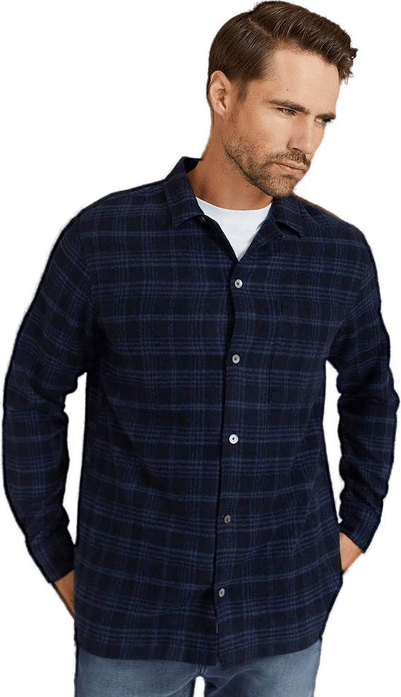 Dylan Wool Shirt 7005 Dusty Blue