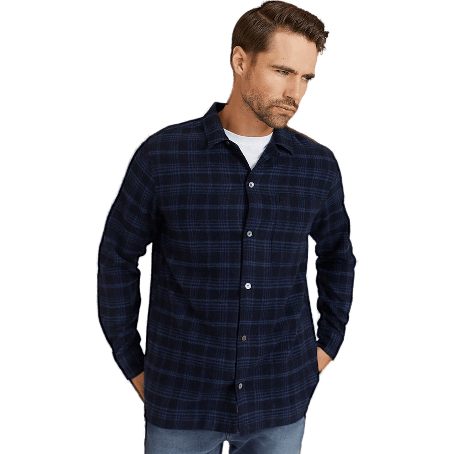 Dylan Wool Shirt 7005 Dusty Blue