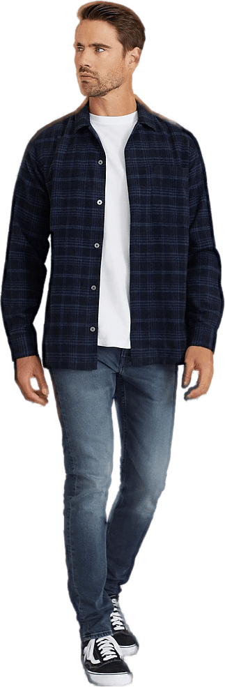 Dylan Wool Shirt 7005 Dusty Blue - Bild 4