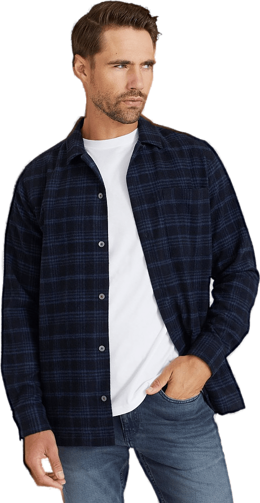 Dylan Wool Shirt 7005 Dusty Blue - Bild 5