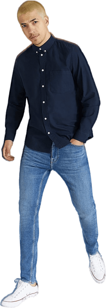 Adam Oxford Shirt Navy - Bild 3