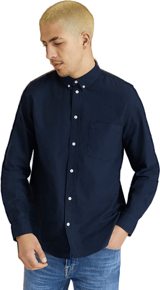 Adam Oxford Shirt Navy - Bild 4