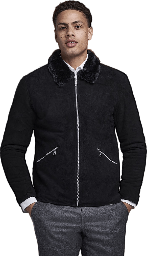 Fur Jacket Black