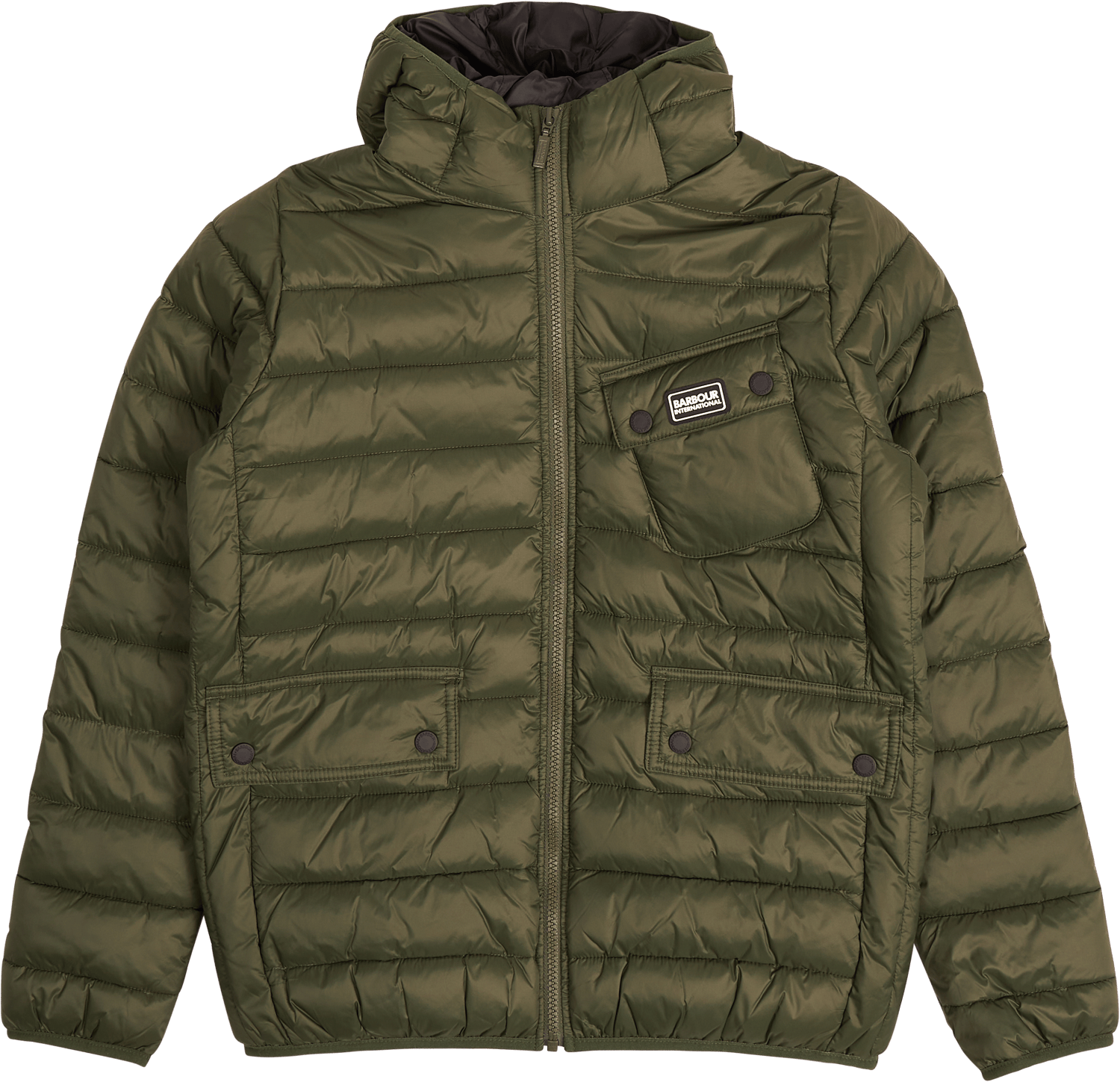 B.intl B Ouston Hooded Quilt Olive