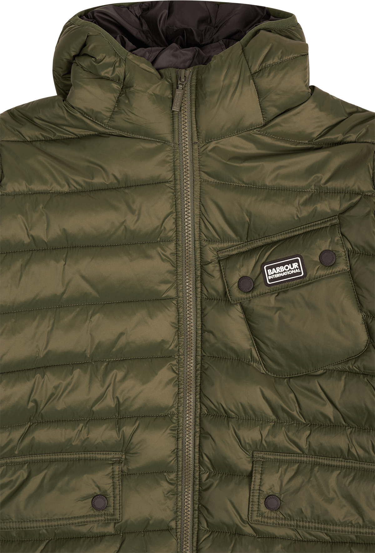 B.intl B Ouston Hooded Quilt Olive - Bild 3