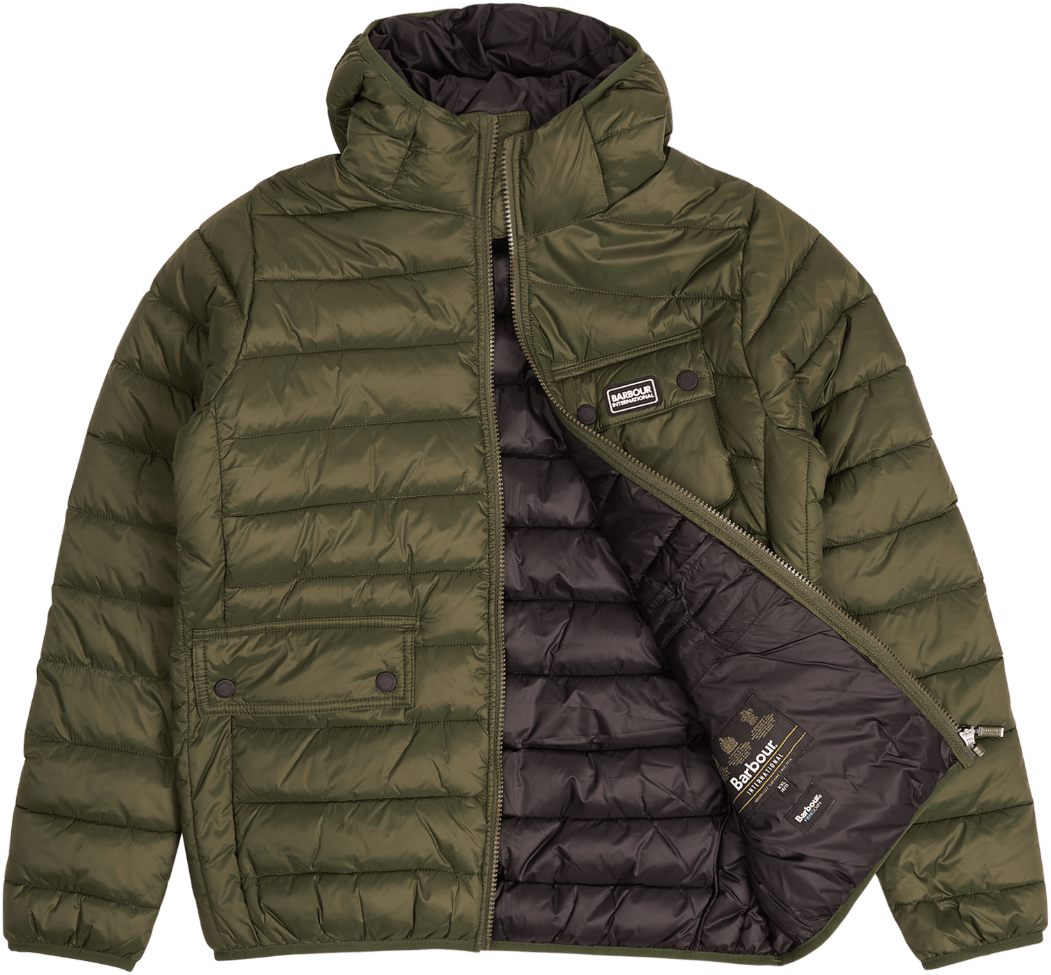 B.intl B Ouston Hooded Quilt Olive - Bild 5