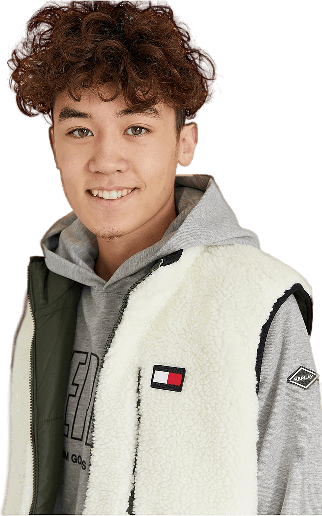 Reversible Sherpa Vest Dark Olive / Sherpa - Bild 3