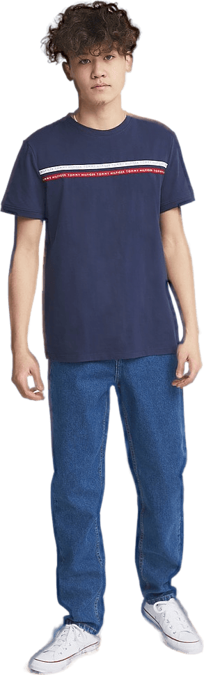 Tommy Tape Tee S/s C87 - Twilight Navy - Bild 2