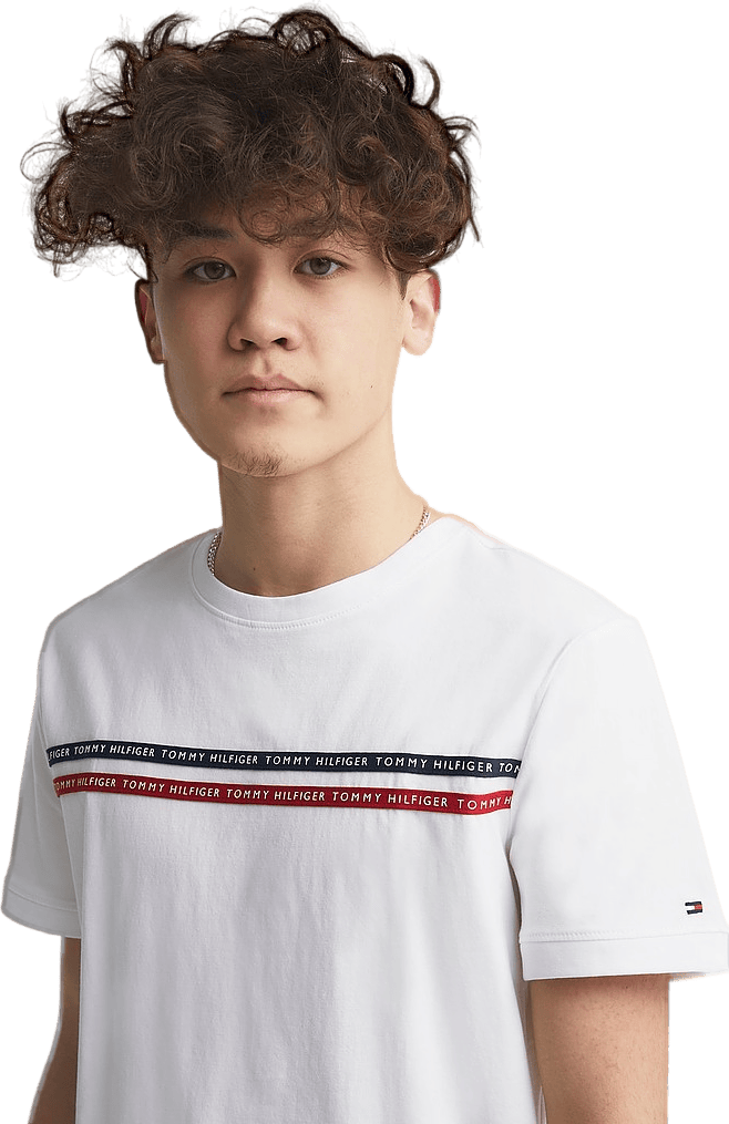 Tommy Tape Tee S/s Ybr – White