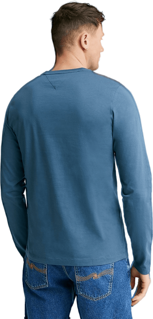 Tommy Hilfiger Tommy Logo Long Sleeve Tee Da4, Male, Ropa, Tops, Azul, M