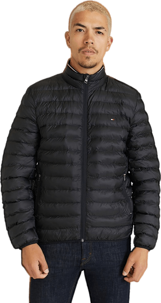 Tommy Hilfiger Core Packable Circular Jacket, Male, Apparels, jackets, Black, 2XL