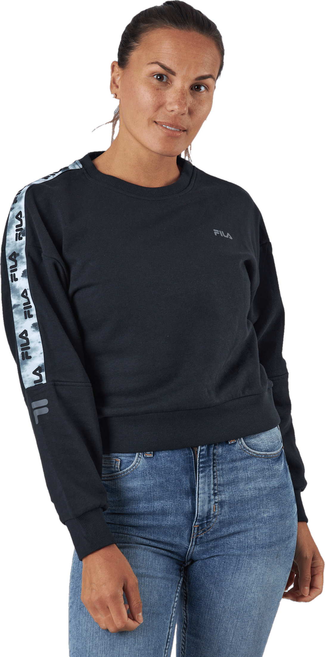 Bettens Cropped Crew Sweat 80001- Moonless Night