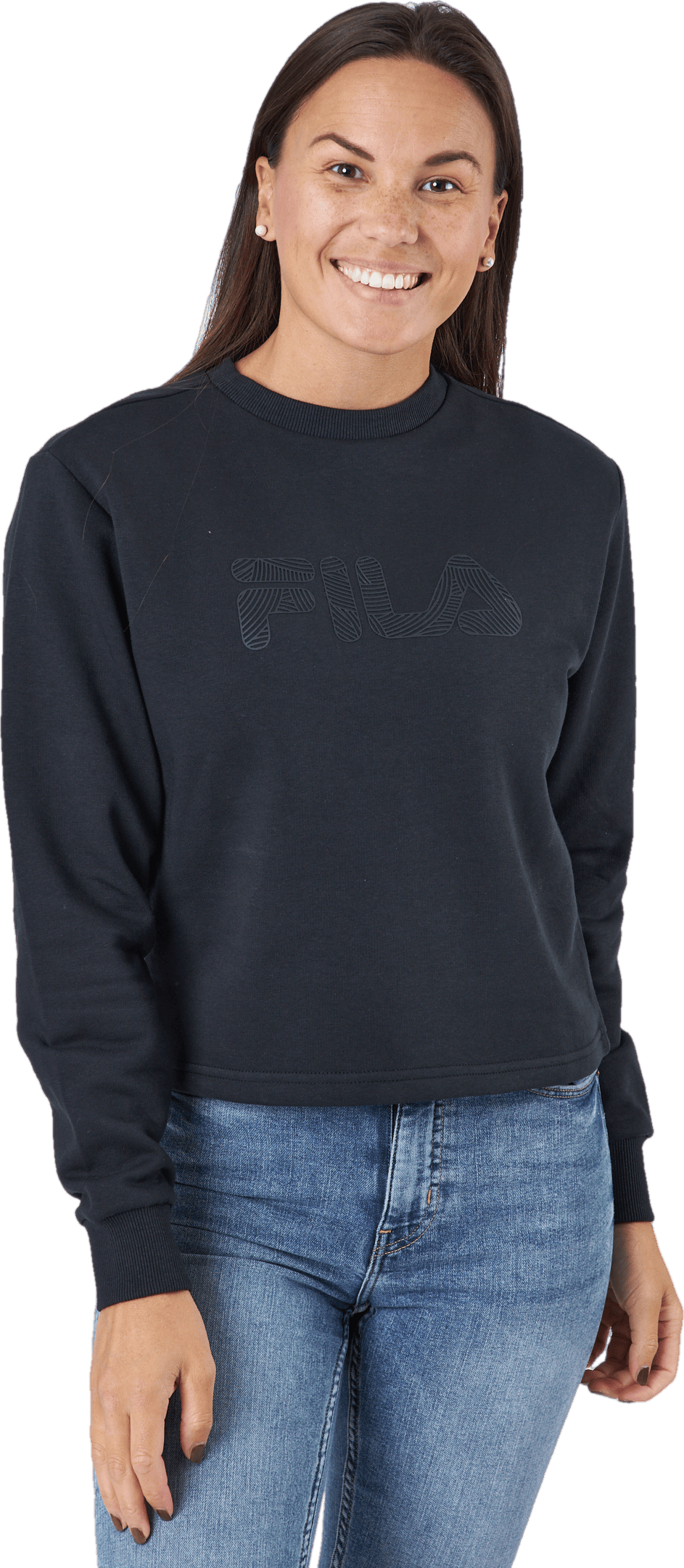 Bevaix Cropped Crew Sweat 80001 – Moonless Night