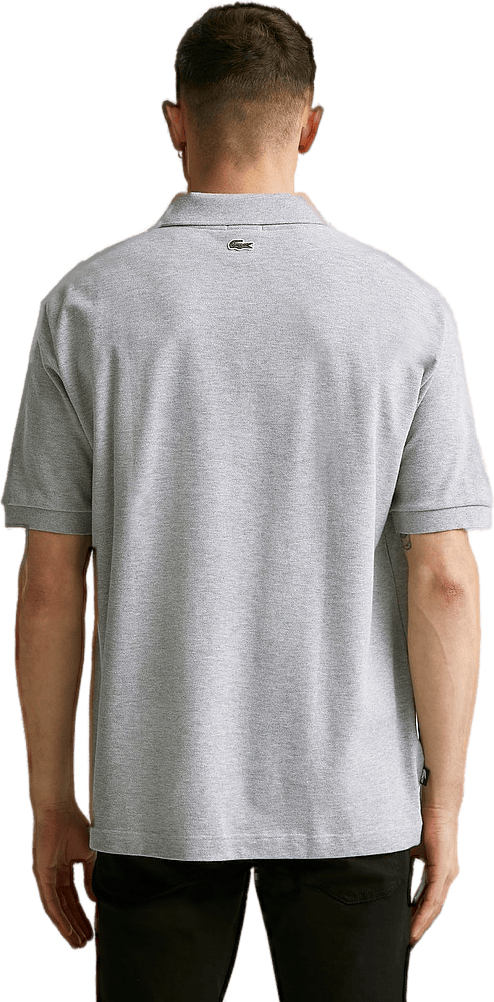 Script Polo Shirt Bg3 Silver Chine/white