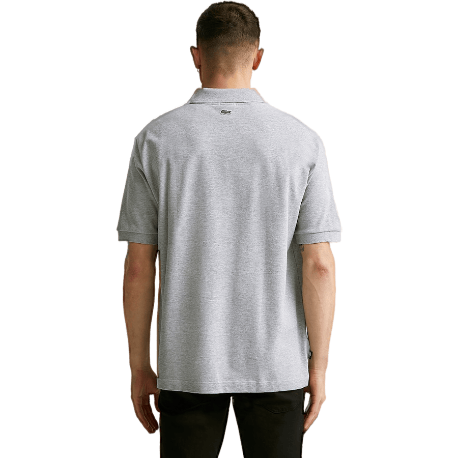 Script Polo Shirt Bg3 Silver Chine/white