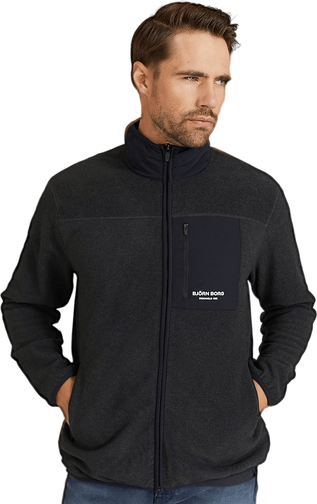 Sthlm Fleece Jacket Anthracite Melange