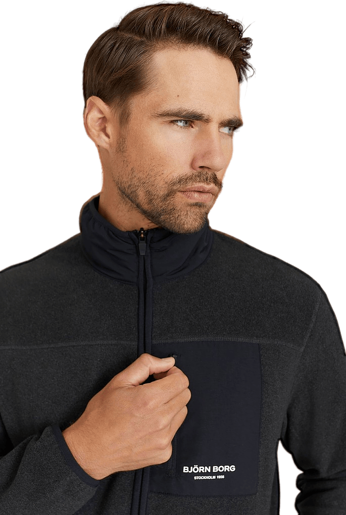 Sthlm Fleece Jacket Anthracite Melange - Bild 3