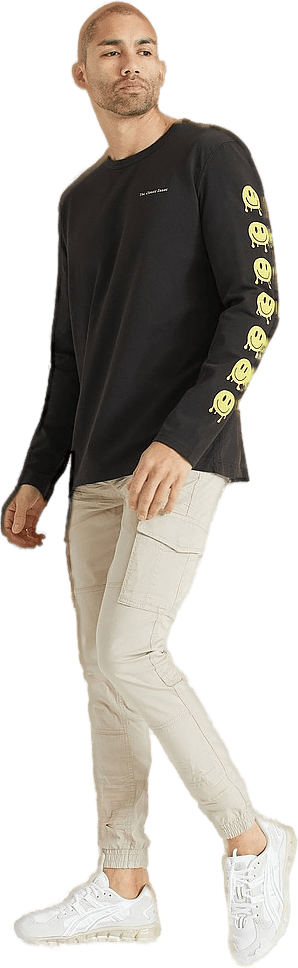 Smiley Sleeve Washed Black