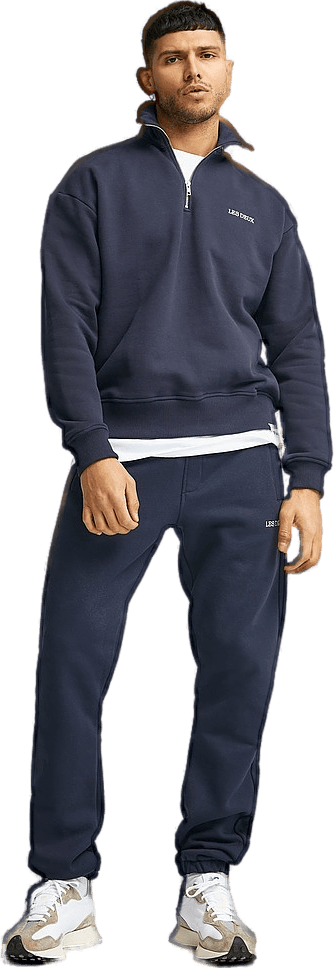 Diego Halfzip Sweatshirt Dark Navy/ivory
