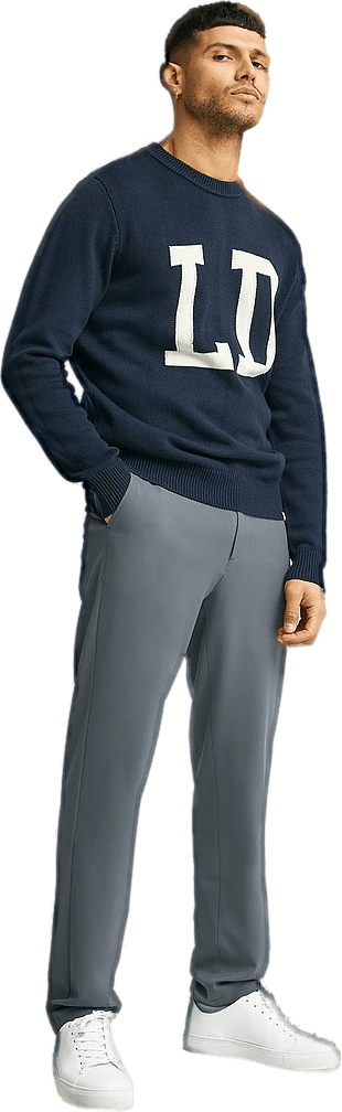 Ld Intarsia Knit Dark Navy - Bild 3