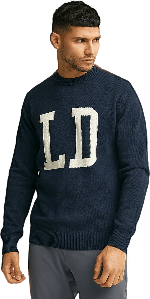 Ld Intarsia Knit Dark Navy - Bild 4