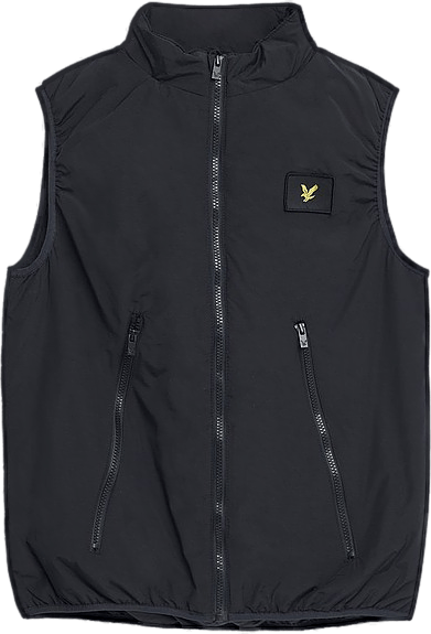 Double Zip Packable Gilet Black