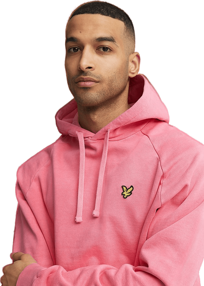 Lyle & Scott Pigment Dye Hoodie Electric, Male, Kläder, hoodies och sweatshirts, Rosa, S