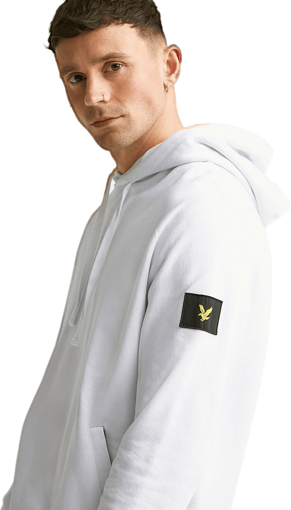 Lyle & Scott Double Zip Hoodie, Male, Klær, hettegensere og gensere, Hvit, XL
