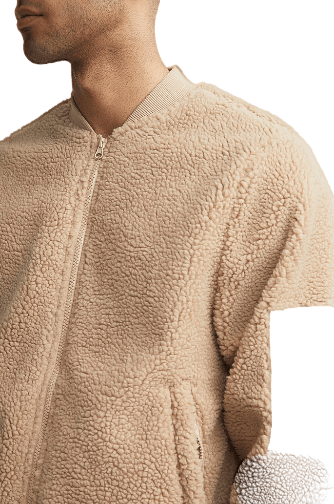 Borg Bomber Jacket Beige