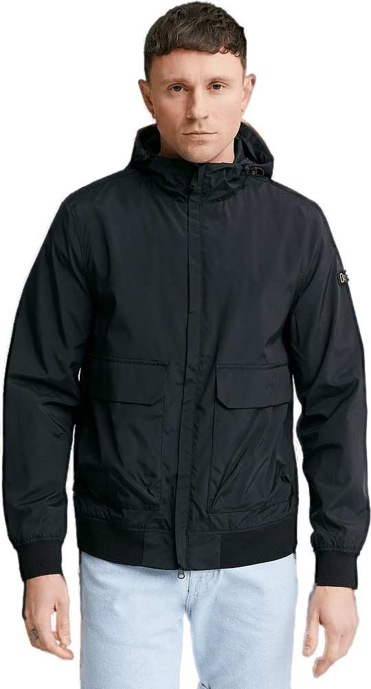 Zipped Jacket Hood Black