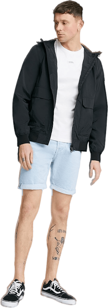 Zipped Jacket Hood Black - Bild 3