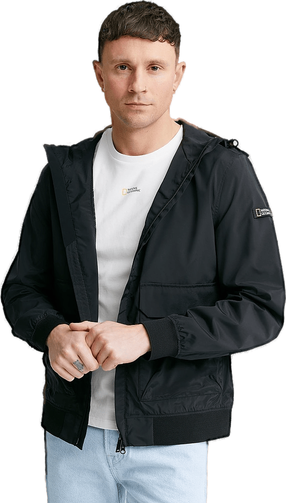 Zipped Jacket Hood Black - Bild 4