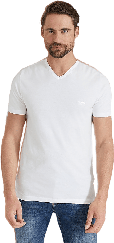 3-pack V-neck T-shirt 100, Male, Odevy, Tops, Biely, L