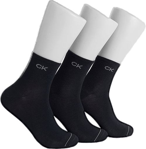 Ck Men Short Sock 3p, Male, Apparels, Socks, Black, ONESIZE