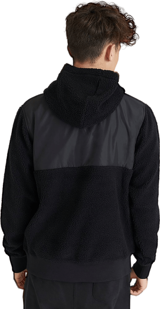 Teddy Zip Up Hoodie Ck Black