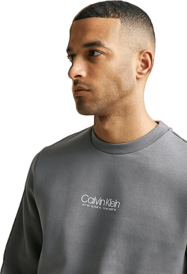 Logo Coordinates Sweatshirt Pewter