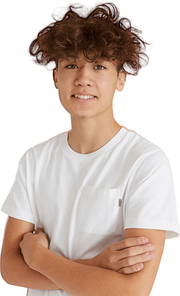 Chest Pocket T-shirt White - Bild 2