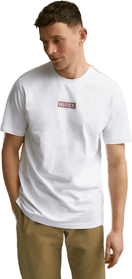 Marker T-shirt White/elderberry