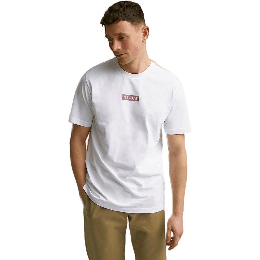 Marker T-shirt White/elderberry