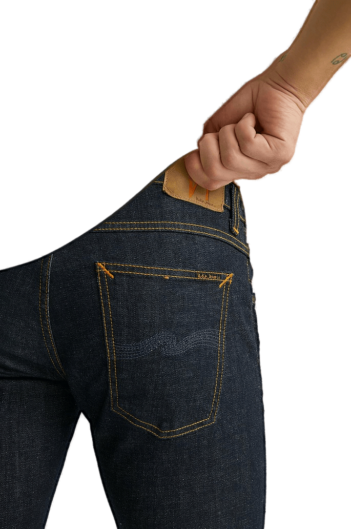 Nudie Jeans Tight Terry Rinse Twill, Male, Klær, Bottoms, Hvit, 30"/32"