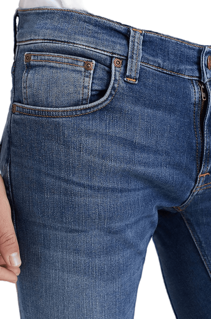 Nudie Jeans Tight Terry Steel, Male, Klær, Bottoms, Blå, 29"/32"