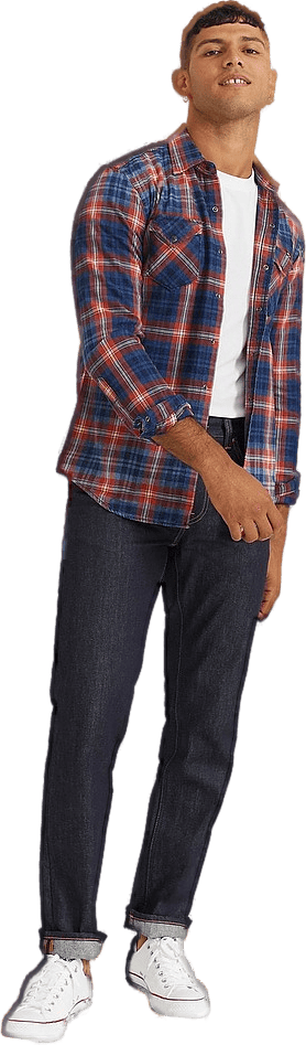 Nudie Jeans Gritty Jackson Dry Classic, Male, Kläder, Bottoms, Blå, 30"/30"