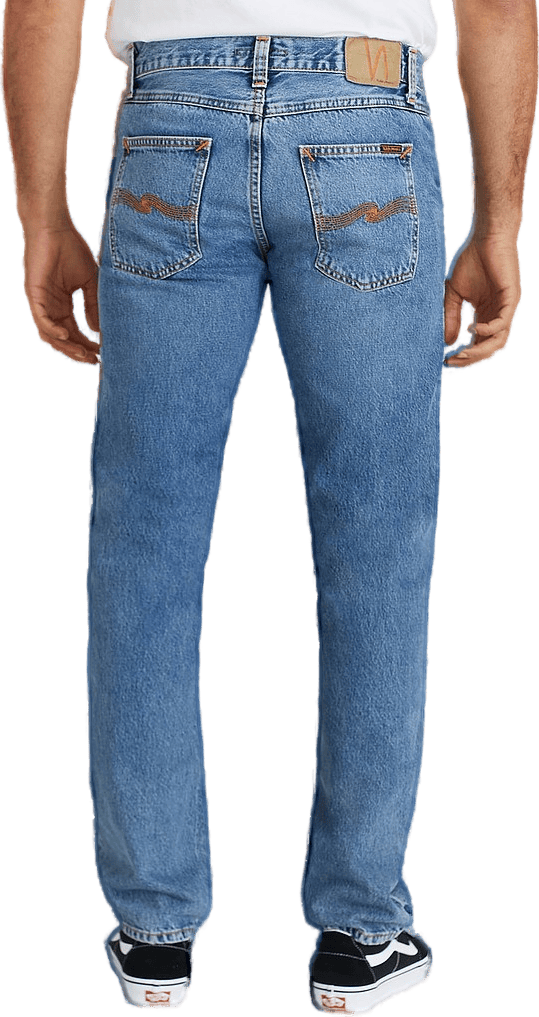 Nudie Jeans Gritty Jackson Far Out, Male, Kläder, Bottoms, Blå, 30"/32"