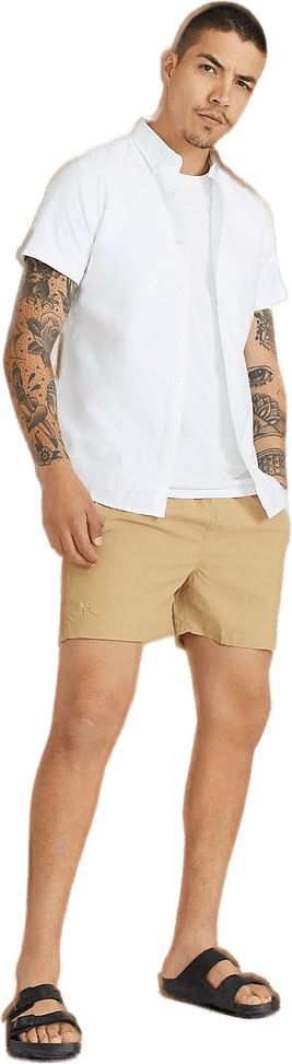 Black Flamingo Swim Shorts Beige
