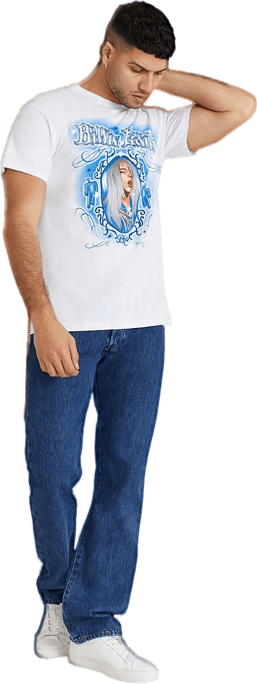 Billie Eilish Tee Airbrush, Male, Ropa, Tops, Multicolor, S