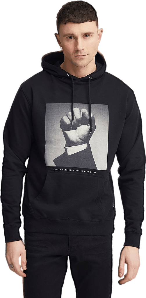 Hoodie Falun Mandela Fist Black - Bild 2
