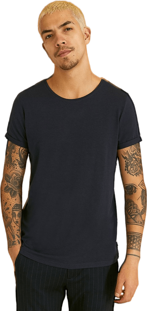 Jimmy Tee Bamboo, Male, Kläder, Tops, Svart, S