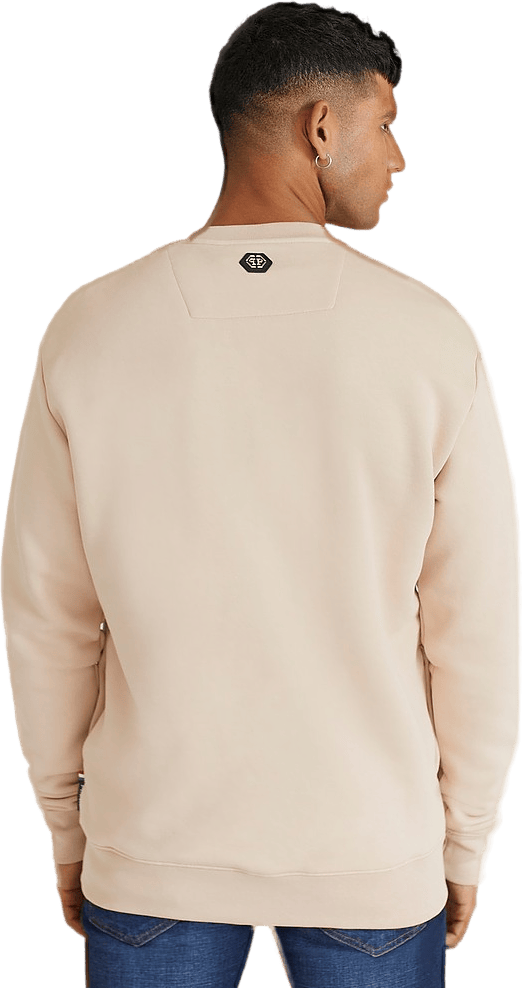 Sweatshirt Ls Spray Effect 06 Beige